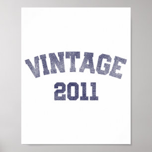 Poster Vintage - Aniversário de 14 anos em 2011 Homens Mu