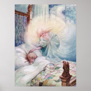 Poster Vintage Anne Anderson, A Lua