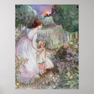 Poster Vintage Anne Anderson Filho e Mãe