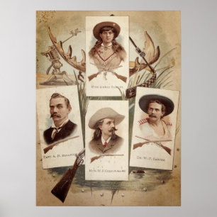 Poster Vintage Annie Oakley & Buffalo Bill
