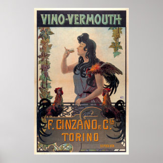 Poster Vintage Anúncio de Vinho Francês