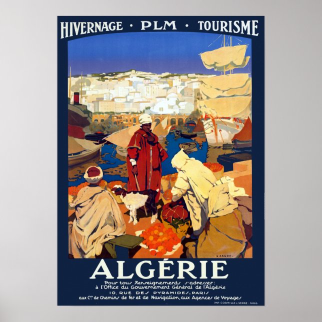 Poster Vintage Argélia Viagem (Frente)