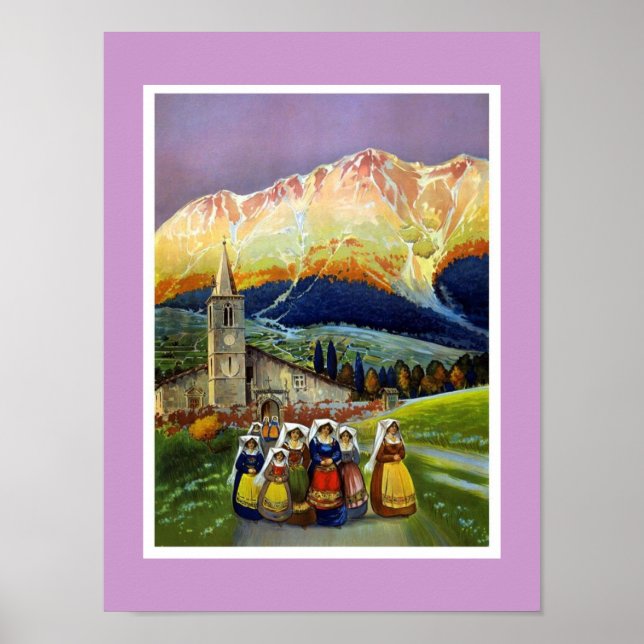 Poster Vintage Art ABRUZZO Itália (Frente)