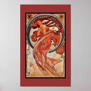 Poster Vintage Art Alfons Mucha 1898 Dance