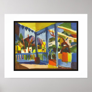 Poster Vintage Art August Macke Terrace