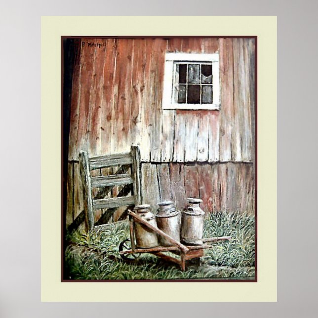 Póster Vintage Art, B. Mitchell Milk Jugs (Frente)