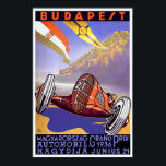 Póster Vintage Art Deco 1936 Grande Prêmio da Hungria Pos<br><div class="desc">Impressão de reprodução de um poster de Art Deco vintage que promove o Grande Prêmio da Hungria de 1936 em Budapeste. Este impressão de arte-deco foi digitalmente remodelado para trazer as cores originais,  ainda melhores e consertar o máximo possível de imperfeições.</div>