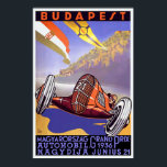 Póster Vintage Art Deco 1936 Grande Prêmio da Hungria Pos<br><div class="desc">Impressão de reprodução de um poster de Art Deco vintage que promove o Grande Prêmio da Hungria de 1936 em Budapeste. Este impressão de arte-deco foi digitalmente remodelado para trazer as cores originais,  ainda melhores e consertar o máximo possível de imperfeições.</div>