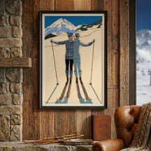 Vintage Art Deco, Amantes na neve por George Barbi