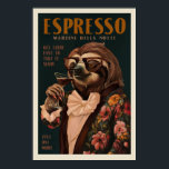 Poster Vintage Art Deco Espresso Martini Bebendo Sloth<br><div class="desc">"Espresso Martini Della Notte: Chega Lá Rápido Para Levá-Lo Lentamente" é um legal impressão de arte deco poster de um bebendo Sloth e um martini espresso. Com as vibrações da viagem de arte da Itália na moda e elegantes, esta arte de parede é perfeita para pendurar na sua cozinha, sala...</div>
