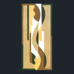 Poster Vintage Art Deco Jazz Curve Padrão Colunas de outo<br><div class="desc">Ilustração Vintage art deco jazz pochoir wallpaper padrão por Voldemar Boberman, 1929. Pocorir é uma técnica de estêncil comum em quadros de surrealismo. Um elegante e chic design com formas geométricas e cores em cores neutras no outono quente com diferentes tons de castanho, latas e bege. Um design moderno e...</div>