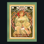 Poster vintage Art deco Mucha Latte<br><div class="desc">Poster vintage Art deco Mucha Latte</div>