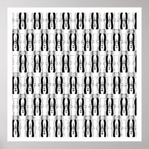 Póster Vintage Art Deco Pattern Design, 1920