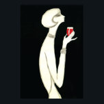 Póster Vintage Art Deco ~ Villemot para Campari 1977<br><div class="desc">Imagem em preto e branco impressionante de uma mulher exibindo delicadamente um copo de Lábio Compari em sua mão elegante - uma infusão de vermelho com ervas e fruta em álcool e água. O anúncio de arte original foi criado por Bernard Villemot para Compari, c. 1977. Um presente perfeito e...</div>