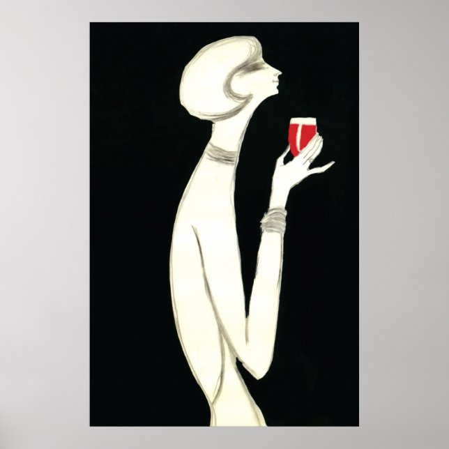 Póster Vintage Art Deco ~ Villemot para Campari 1977 (Frente)