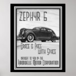 Póster Vintage Art Deco Zephyr 6 Ad 16x20<br><div class="desc">Zephyr 6 - Hirondelle Motor Co. Art Deco Poster</div>
