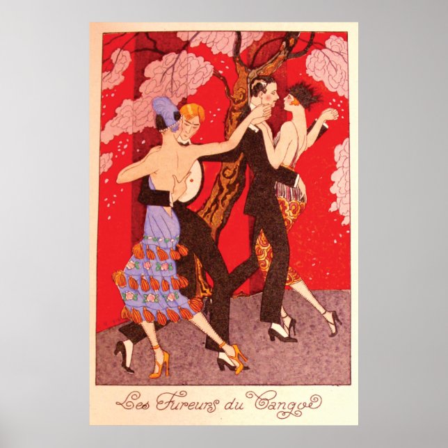 Póster Vintage Art Nouveau ~ A Fury Tango (Frente)