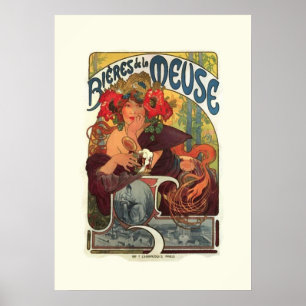 Póster Vintage Art Nouveau Alphonse Mucha