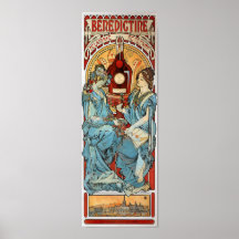 Vintage Art Nouveau Benedictine 1898 Mucha