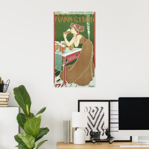 Póster Vintage Art Nouveau Brasserie Fraikin-Courard Beer