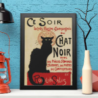 Vintage Art Nouveau, Ce Soir Chat Noir Black Cat