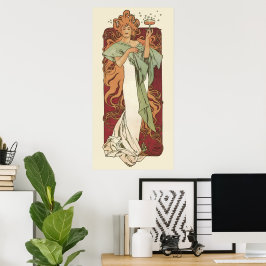 Poster Vintage Art Nouveau, Champagne de Alphonse Mucha