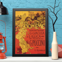 Vintage Art Nouveau Music, La Boheme Opera, 1896