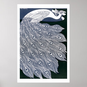 Poster Vintage Art Nouveau Peacock por Will Bradley