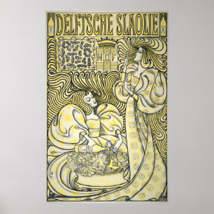 Poster Vintage Art Nouveau Salad Oil Ad por Jan Toorop
