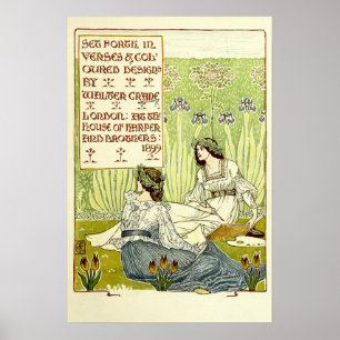 Poster Vintage Art Nouveau Women by Walter Crane