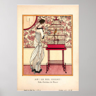 Poster Vintage Art Noveau Fashion Plate