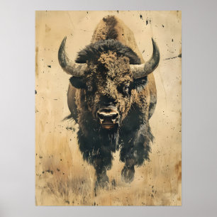 Poster Vintage Art of the Bison