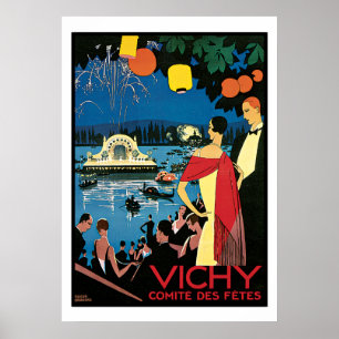 Poster vintage Art Vichy França