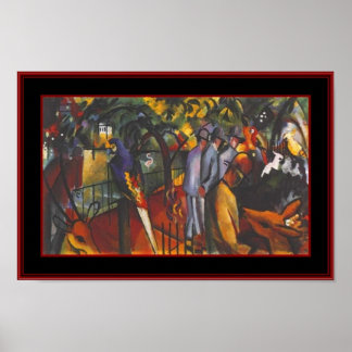 Poster Vintage Art Zoological Garden August Macke
