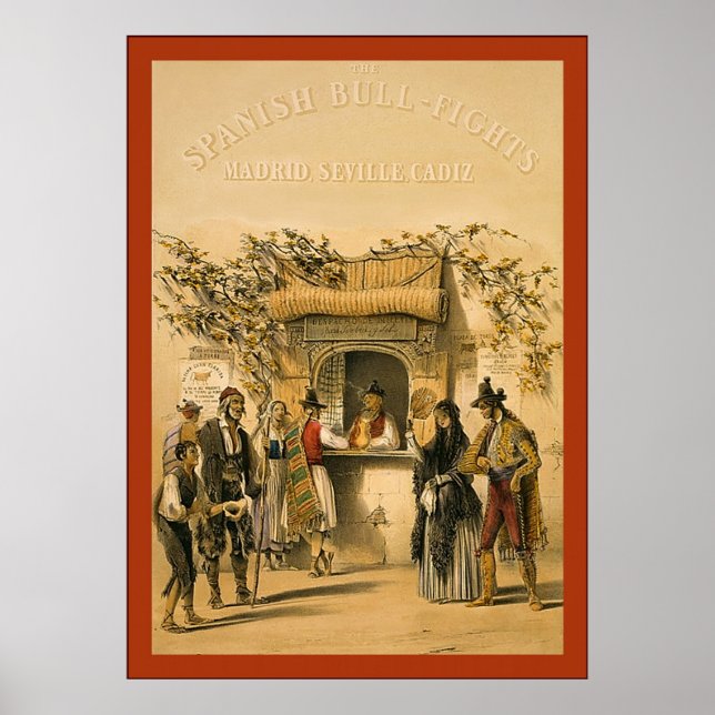 Poster Vintage - As Luta-Touro Espanholas (Frente)