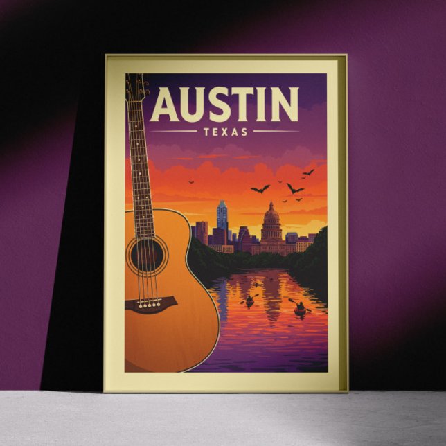 Poster Vintage Austin Texas (Criador carregado)