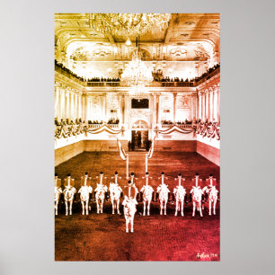 Poster Vintage Áustria Viena Courbette Espanhola
