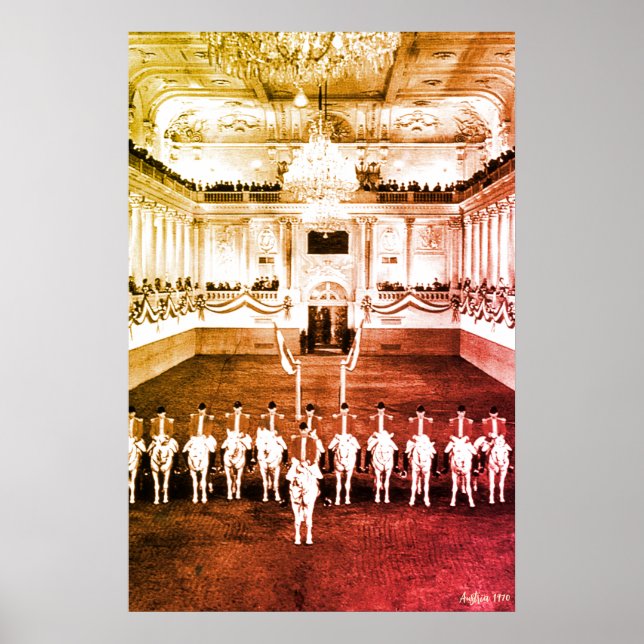 Poster Vintage Áustria Viena Courbette Espanhola (Frente)