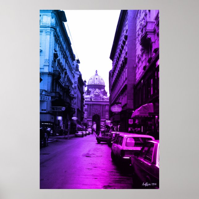 Poster Vintage Áustria Viena Palácio Imperial (Frente)