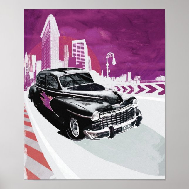 Póster Vintage Auto (Frente)