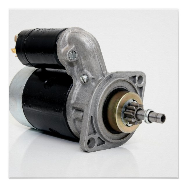Póster Vintage auto motive starter (Frente)