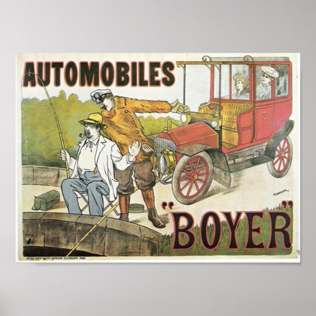 Póster Vintage Automobiles Boyer (Frente)