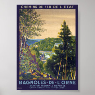 Poster vintage Bagnoles-de-l'Orne 1922