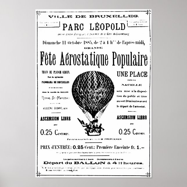Poster Vintage Balloons (Frente)