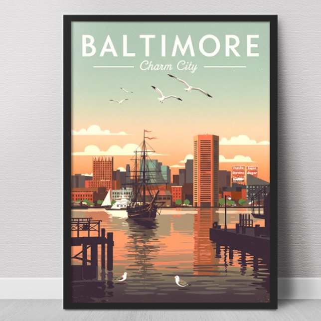 Poster Vintage Baltimore (Criador carregado)