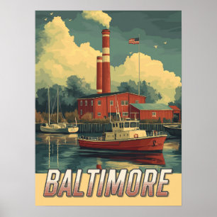 Poster Vintage Baltimore Maryland