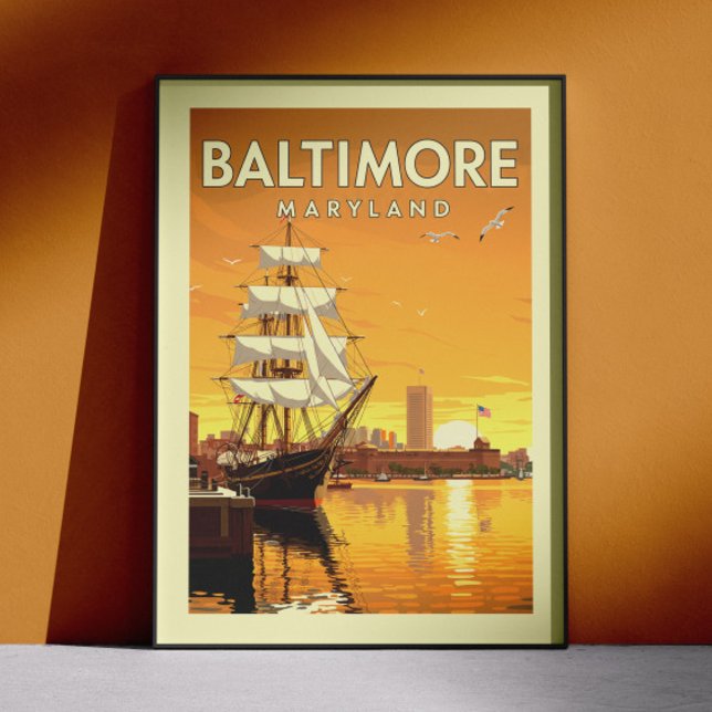 Poster Vintage Baltimore Maryland (Criador carregado)