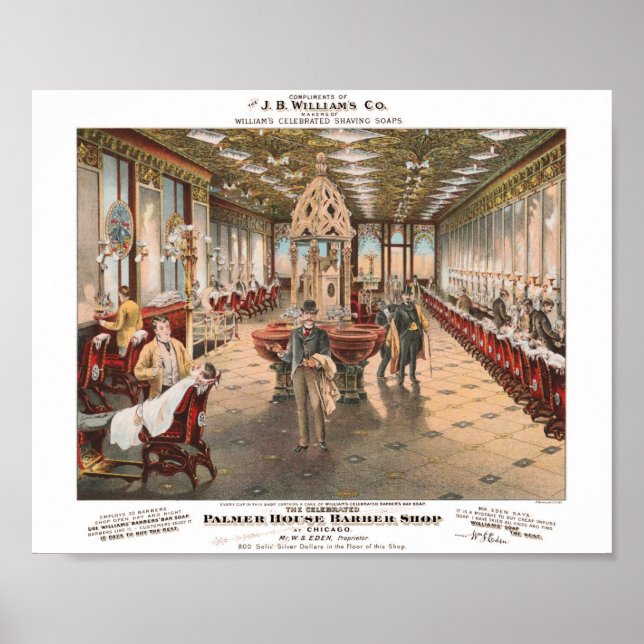 Poster Vintage Barber Compra Anúncio (Frente)