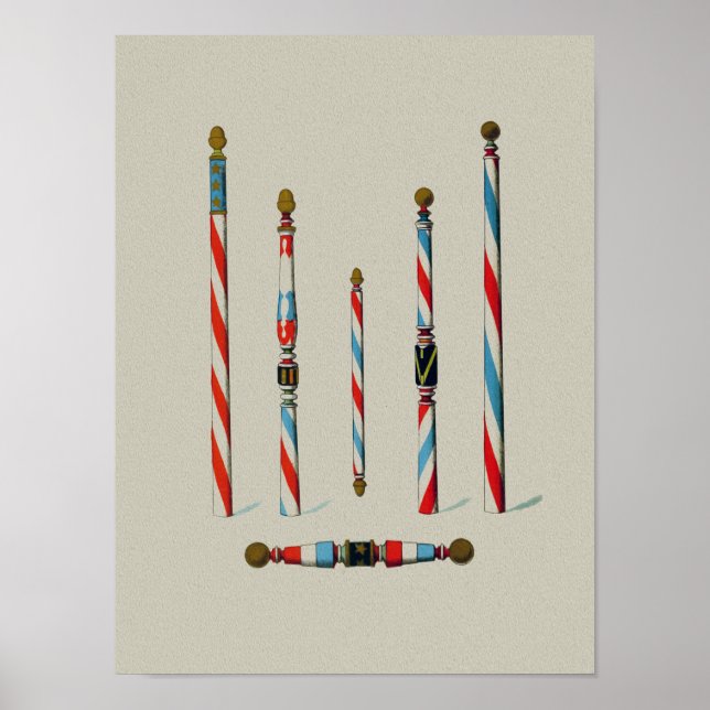 Poster Vintage Barber Compra Polos (Frente)