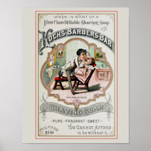 Póster Vintage Barber - Compro Anúncio